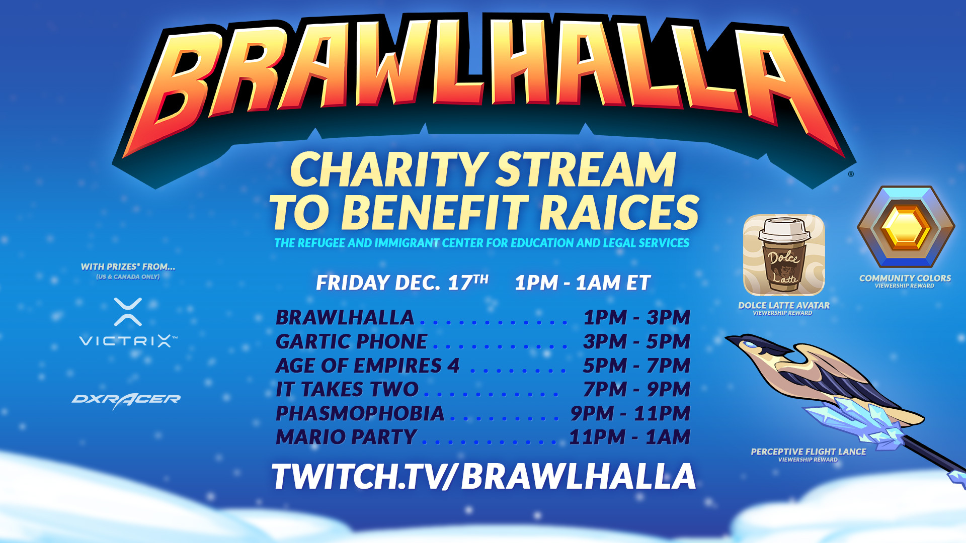 Brawlhalla’s December 2021 Charity Stream!