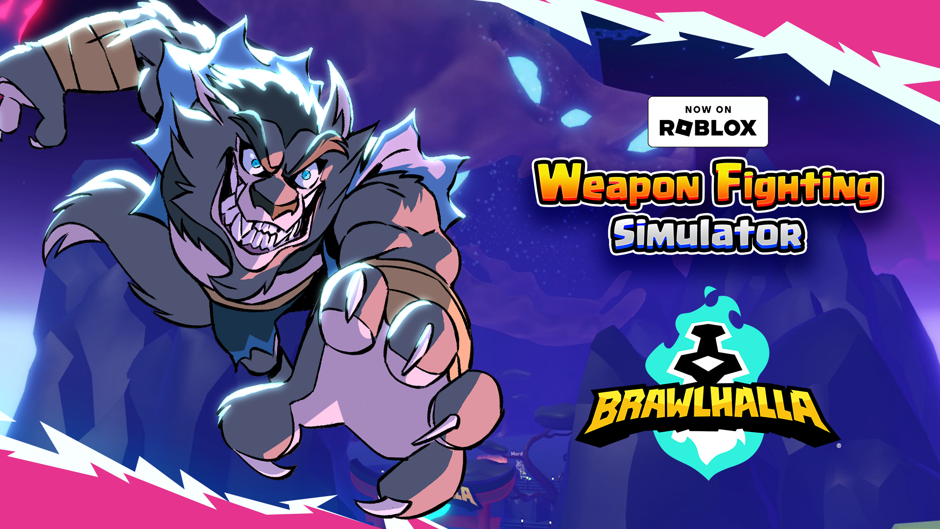 Play Brawlhalla on Roblox in Weapon Fighting Simulator on November 15th!